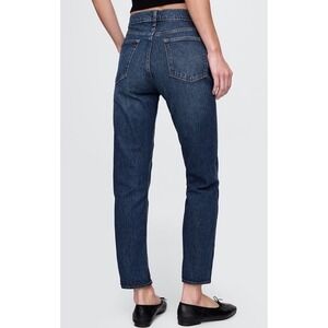 GAP Button Fly Jeans Women's  8 Short DK Indigo Denim High‎ Rise Cheeky Straight